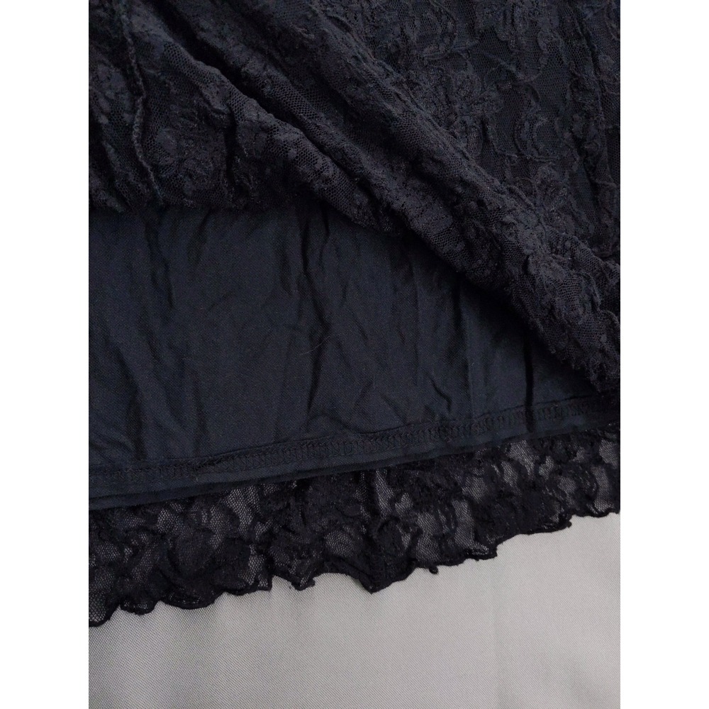 Cabi Lace Midi Skirt Womens Sz S Black Floral A-Line Lined Scalloped Hem - Picture 5 of 11